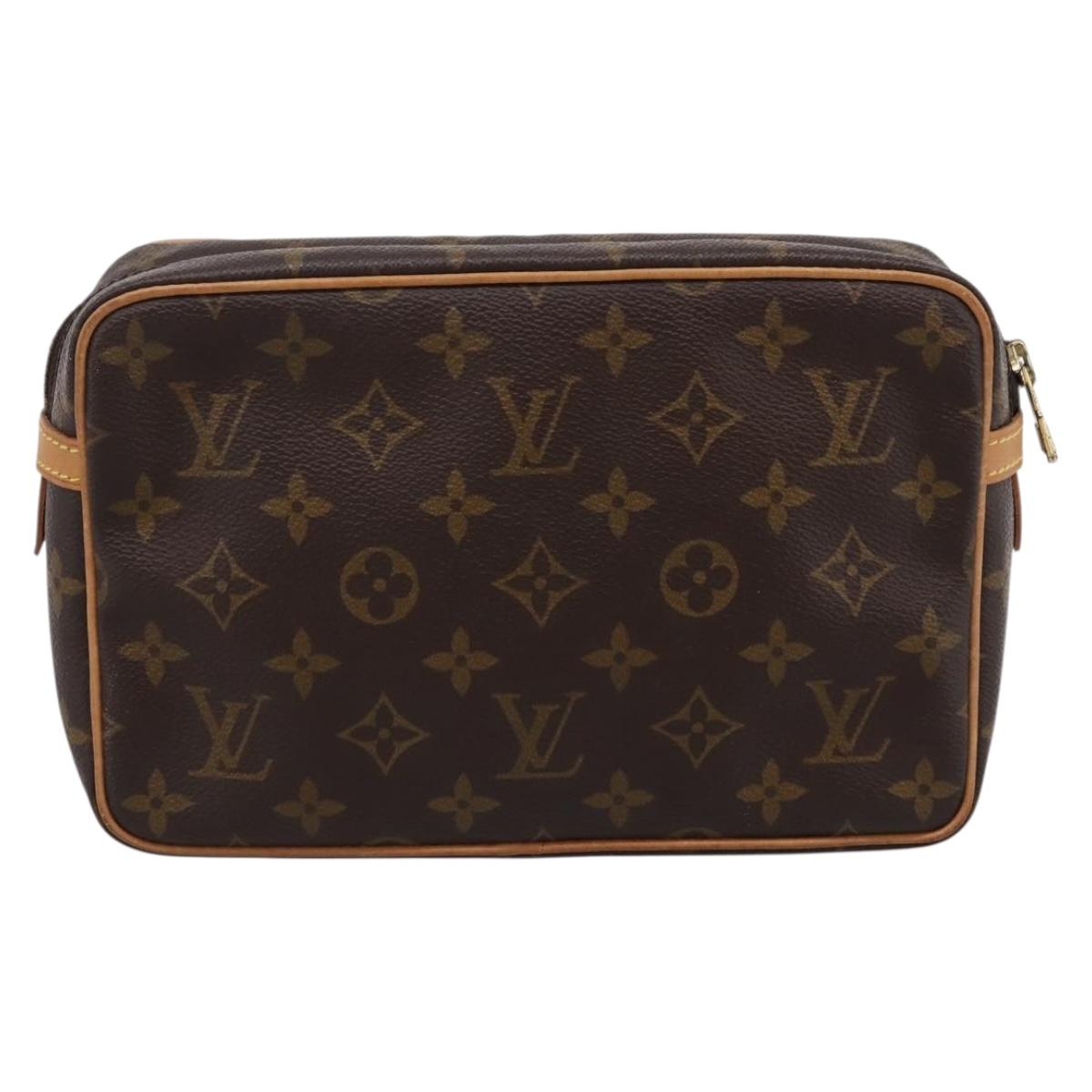 LOUIS VUITTON Monogram Compiegne 23 Clutch Bag M51847 LV Auth 199437