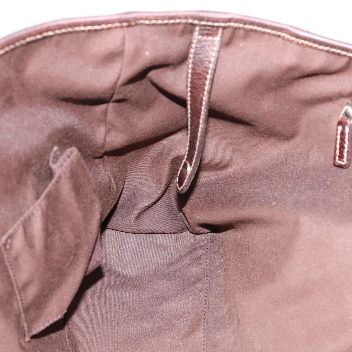 GUCCI GG Canvas Web Sherry Line Princi Tote Bag Beige Gold 163805 Auth 199444V
