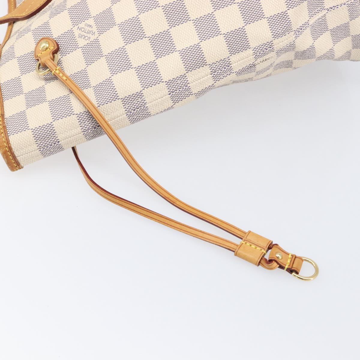 LOUIS VUITTON Damier Azur Neverfull MM Tote Bag N41605 LV Auth 199446V