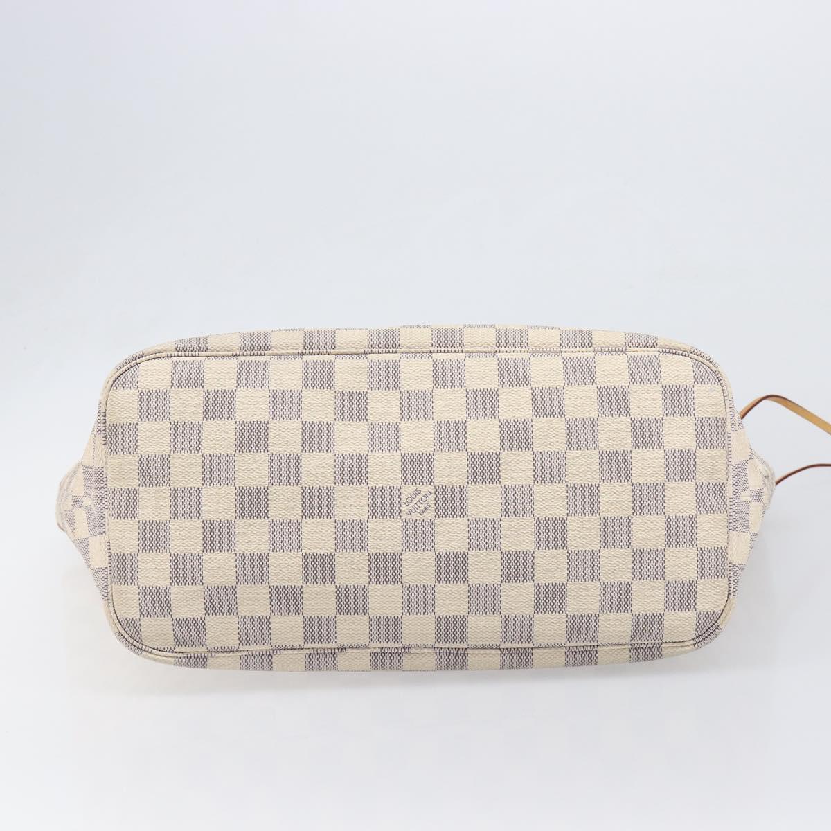 LOUIS VUITTON Damier Azur Neverfull MM Tote Bag N41605 LV Auth 199446V