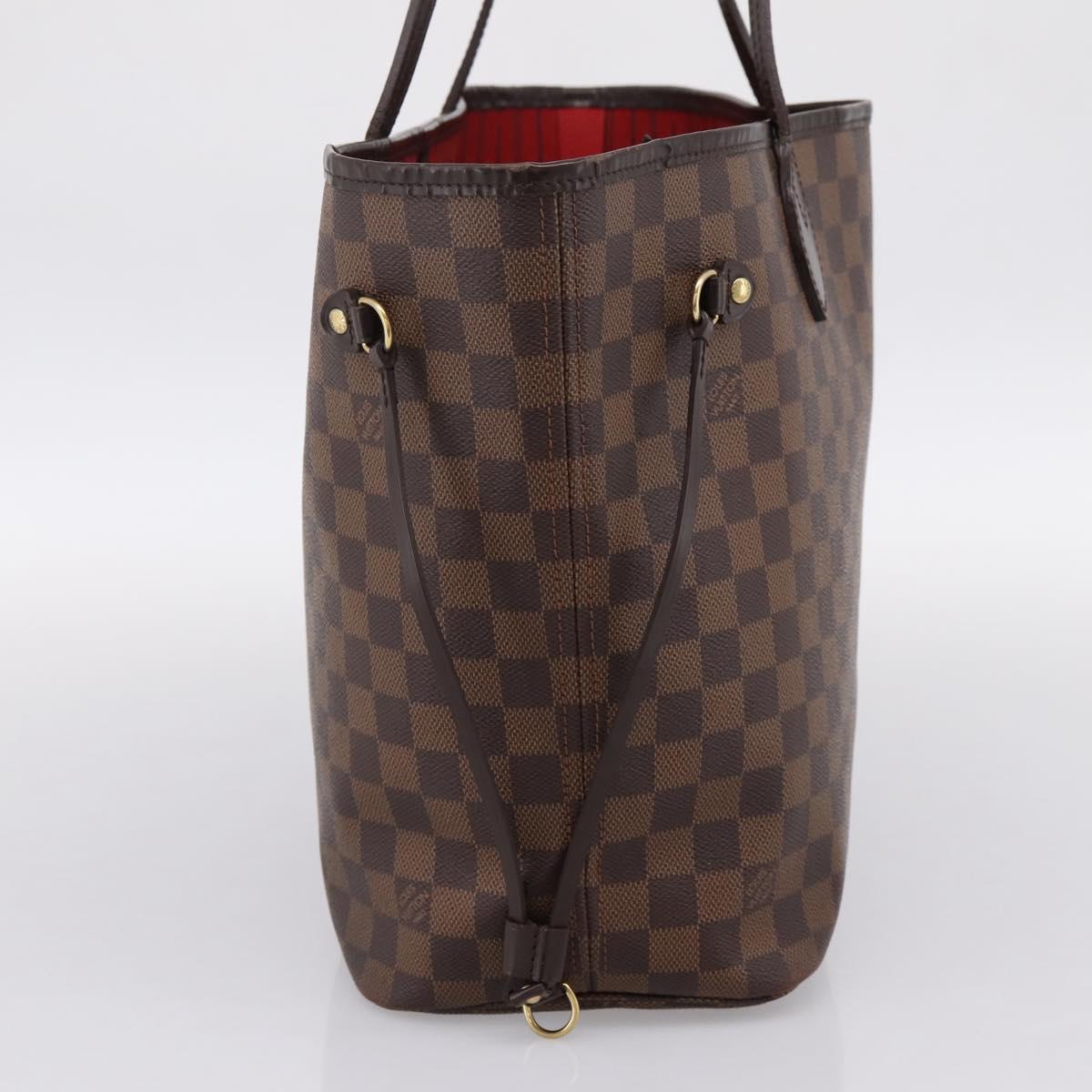 LOUIS VUITTON Damier Ebene Neverfull MM Tote Bag N51105 LV Auth 199447
