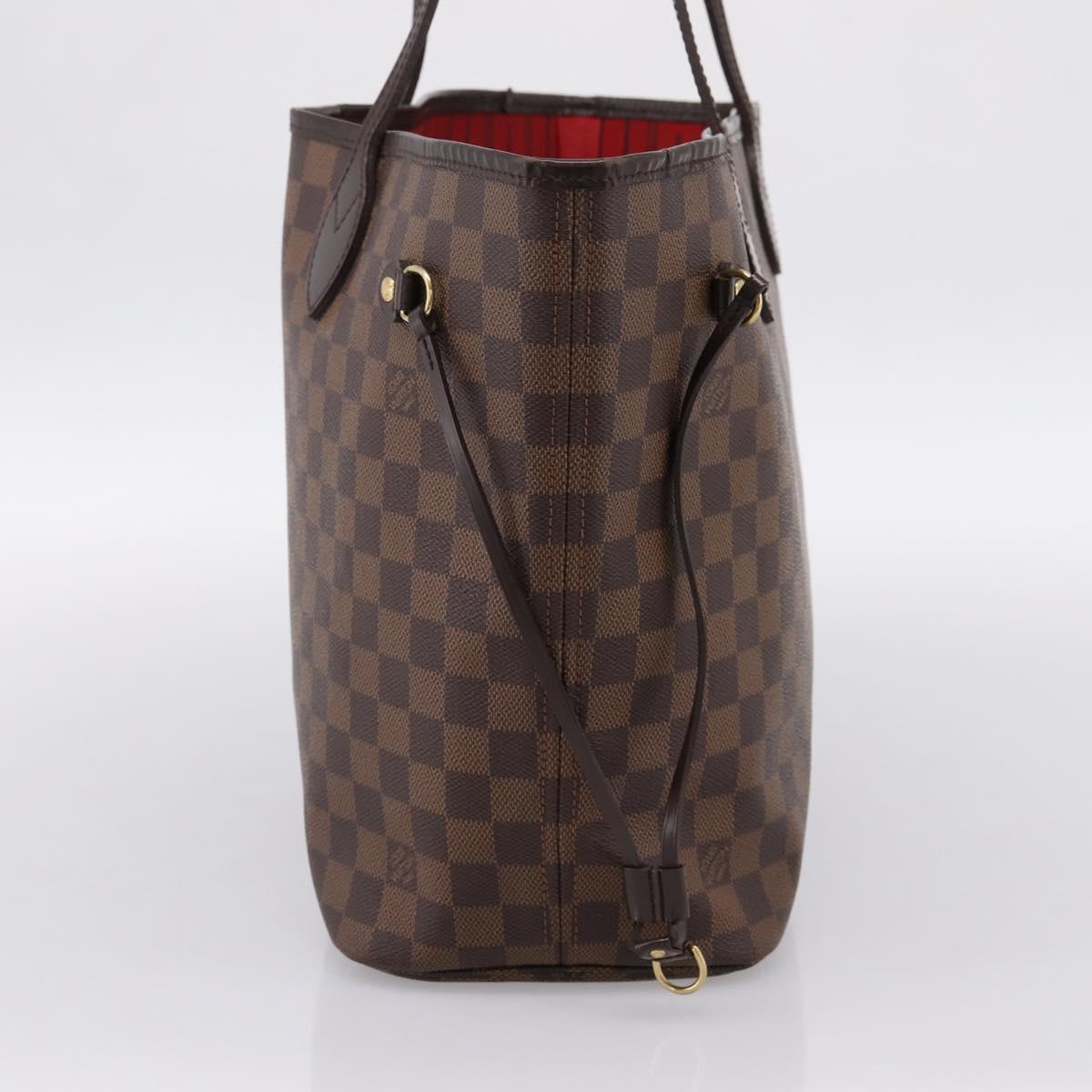 LOUIS VUITTON Damier Ebene Neverfull MM Tote Bag N51105 LV Auth 199447