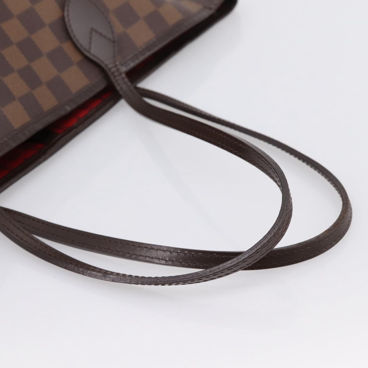 LOUIS VUITTON Damier Ebene Neverfull MM Tote Bag N51105 LV Auth 199447