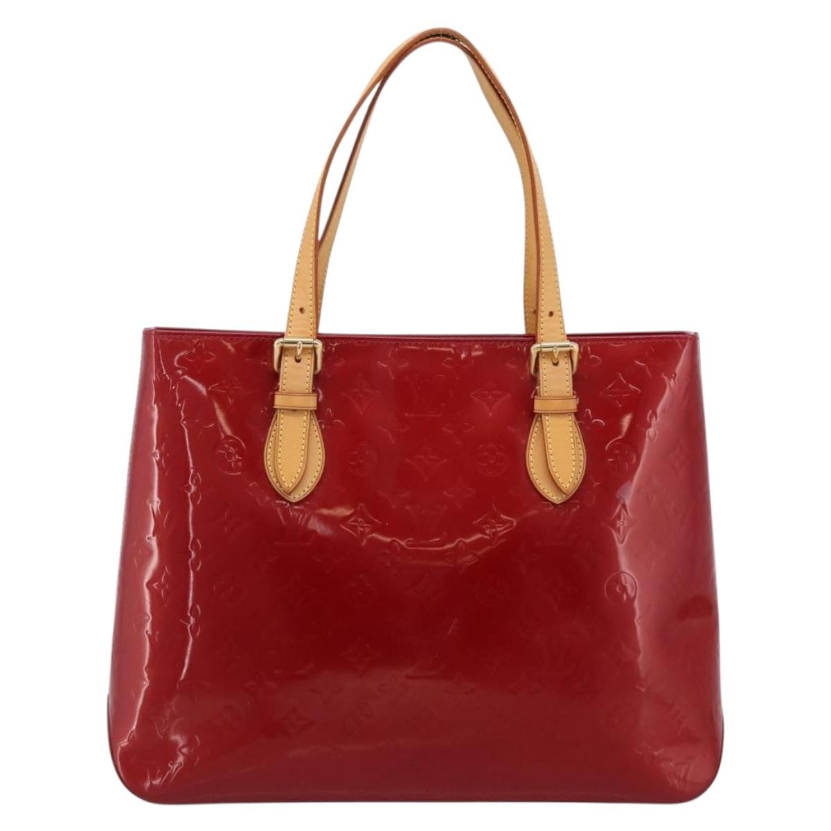 LOUIS VUITTON Monogram Vernis Brentwood Bag Pomme D'amour M91989 LV Auth 199448