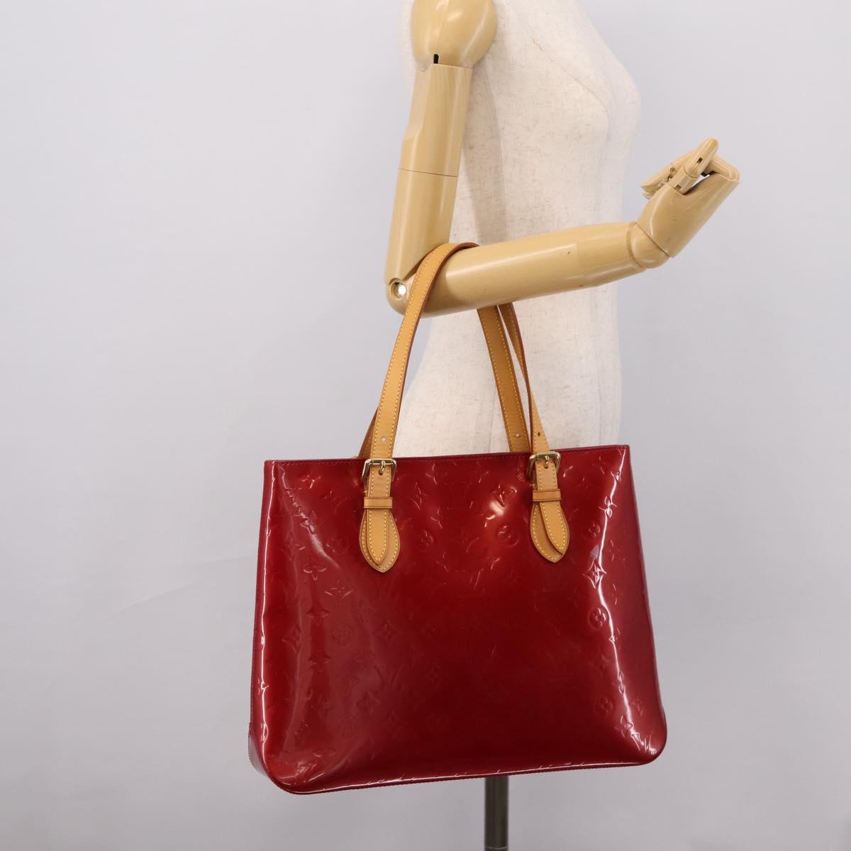 LOUIS VUITTON Monogram Vernis Brentwood Bag Pomme D'amour M91989 LV Auth 199448