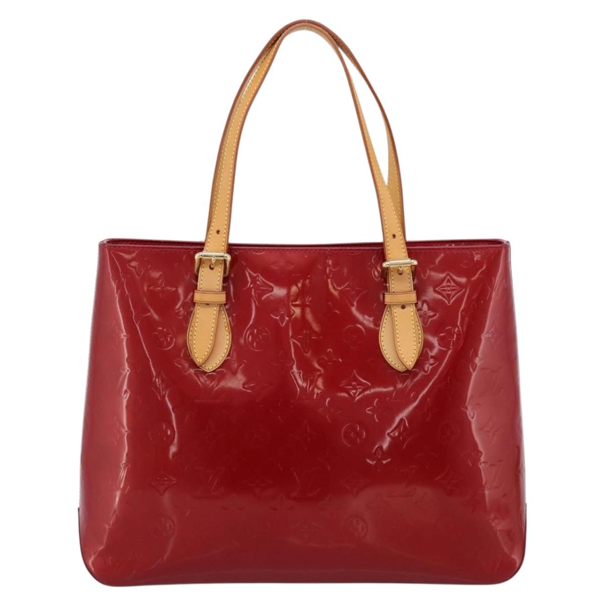 LOUIS VUITTON Monogram Vernis Brentwood Bag Pomme D'amour M91989 LV Auth 199448