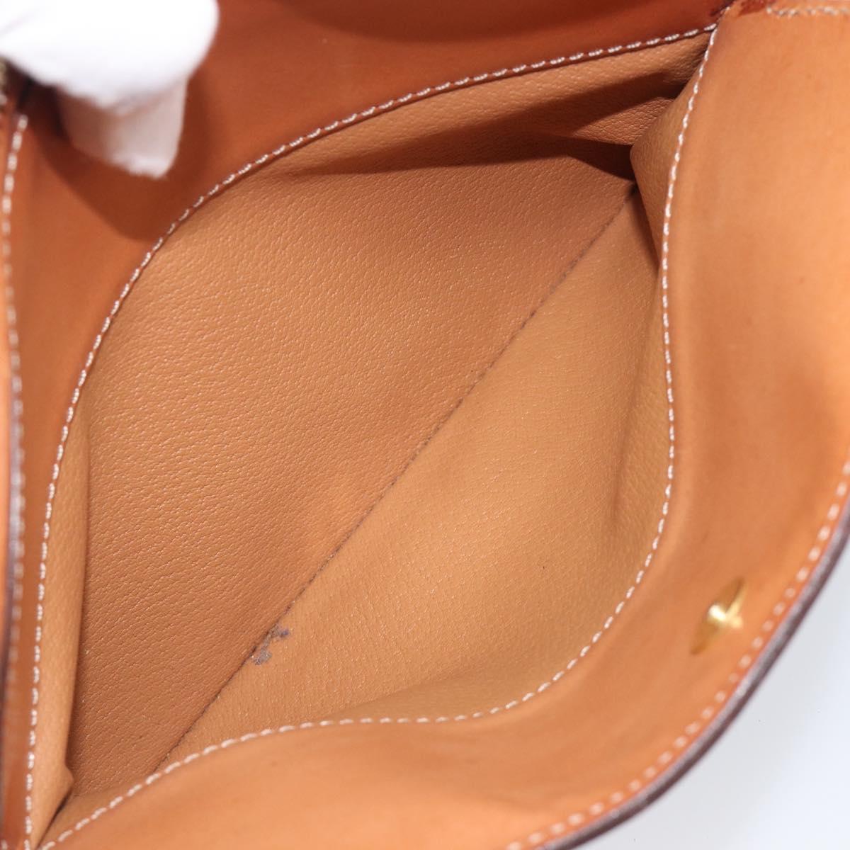 CELINE Macadam Canvas Shoulder Bag PVC Leather Brown Gold Auth 199455