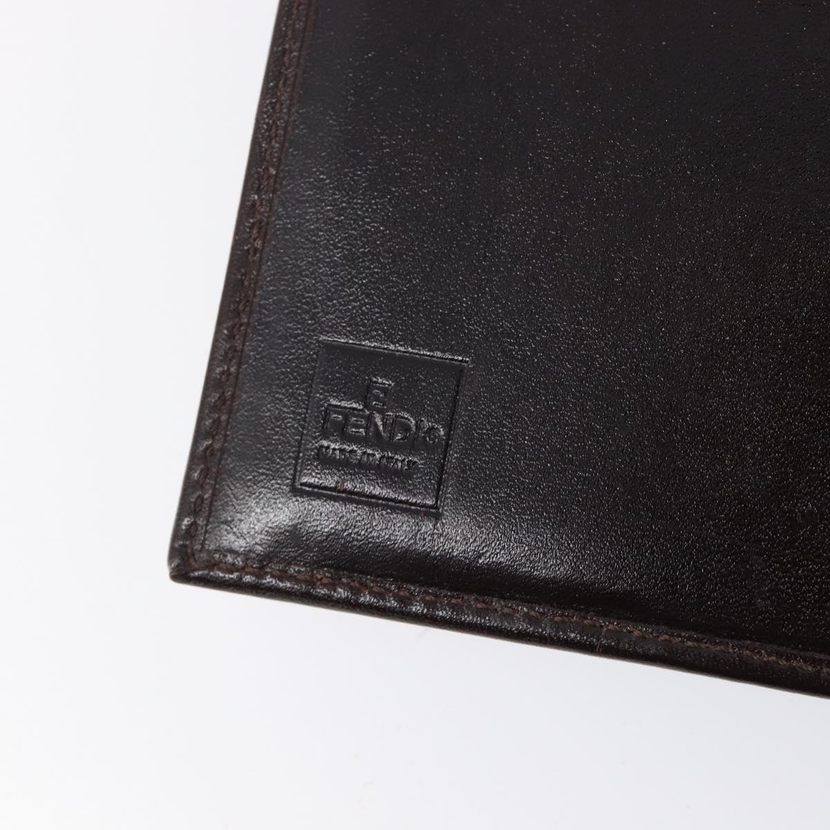 FENDI Zucca Canvas Day Planner Cover Brown Black Auth 199457