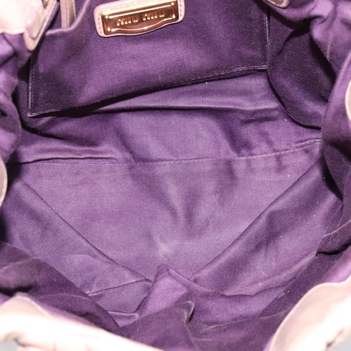 Miu Miu Matelasse Hand Bag Leather 2way Pink Gold Auth 199464A