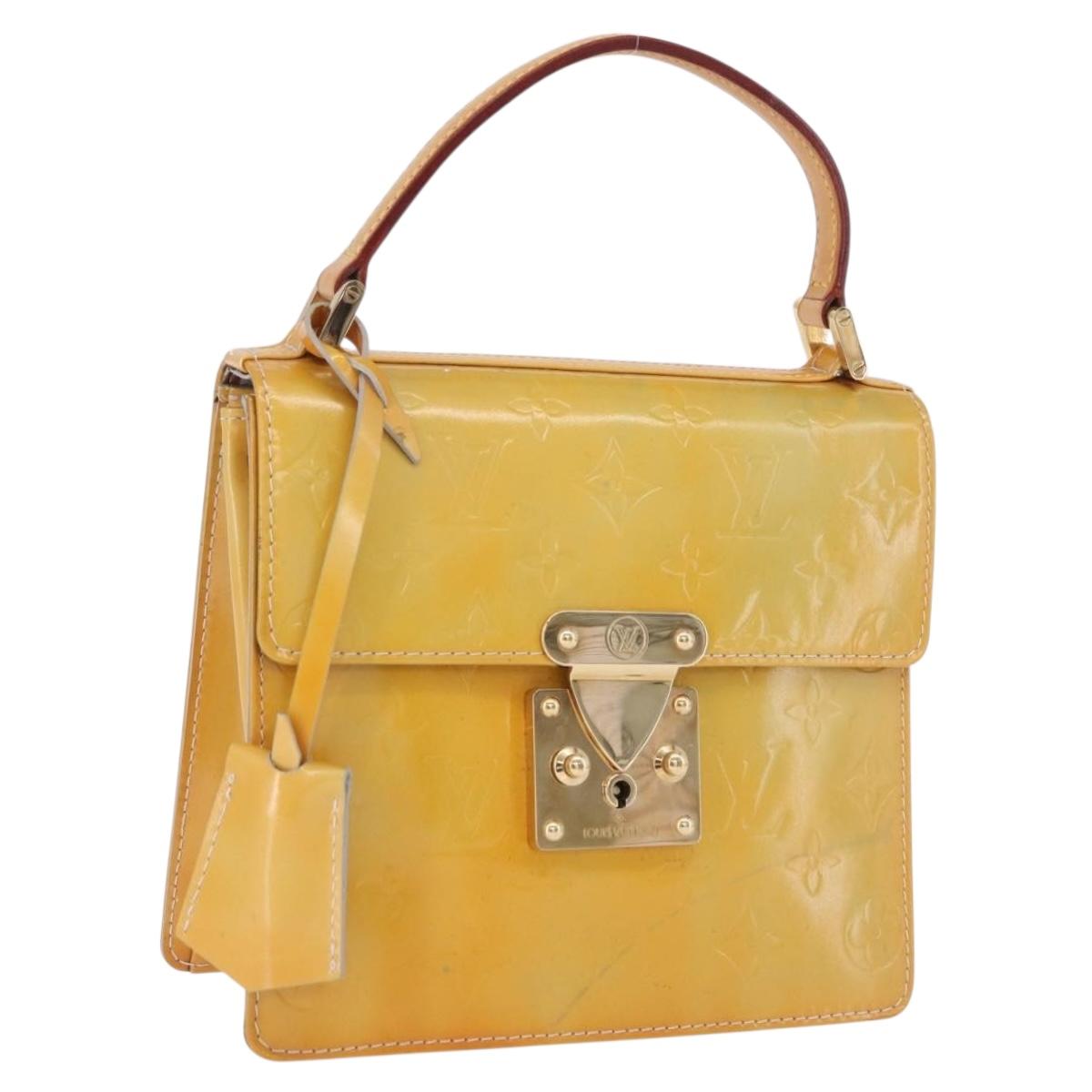 LOUIS VUITTON Monogram Vernis Spring Street Hand Bag Gris M91029 LV Auth 199465