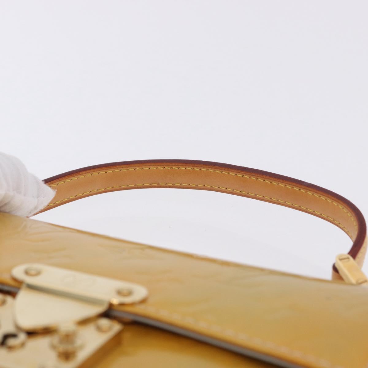 LOUIS VUITTON Monogram Vernis Spring Street Hand Bag Gris M91029 LV Auth 199465