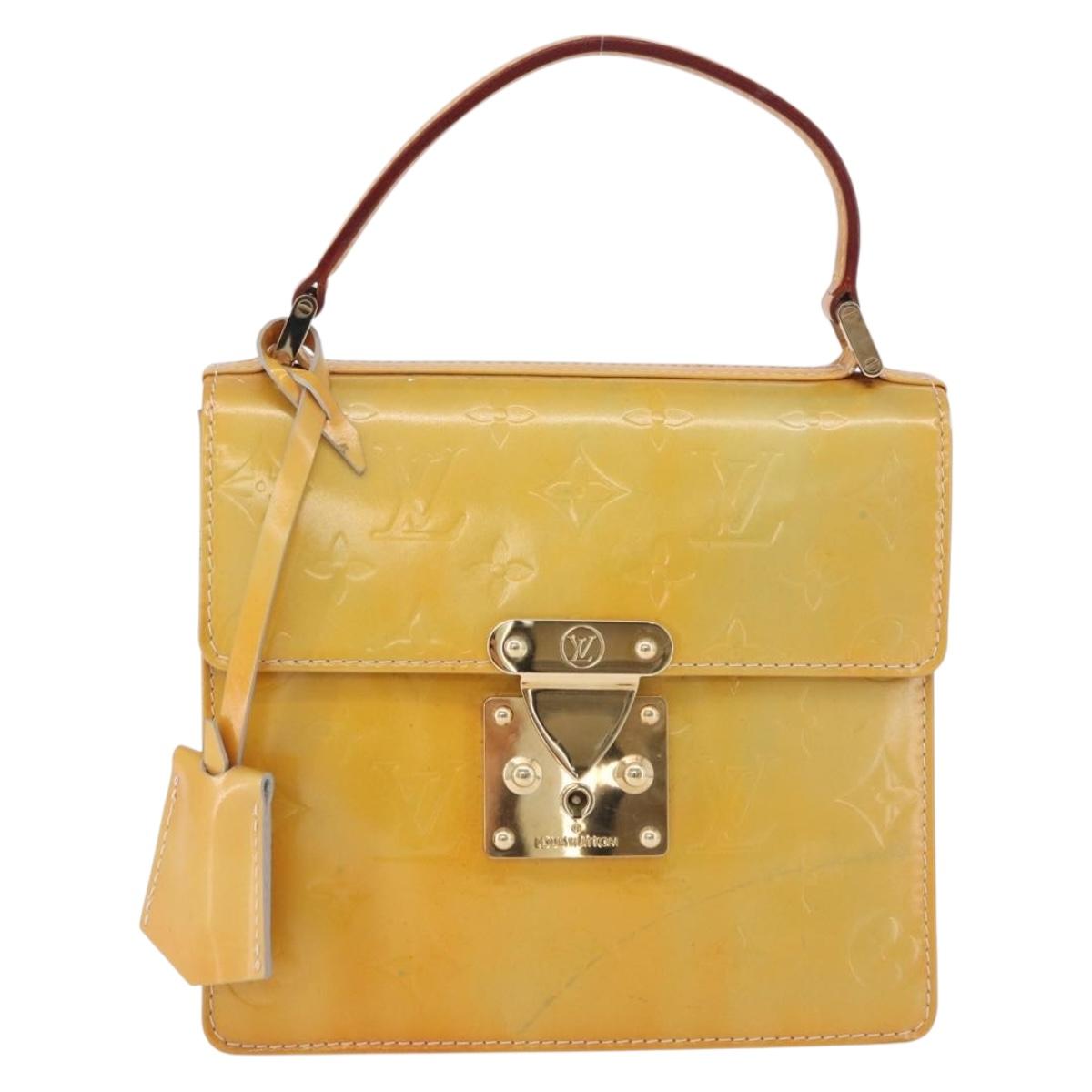 LOUIS VUITTON Monogram Vernis Spring Street Hand Bag Gris M91029 LV Auth 199465
