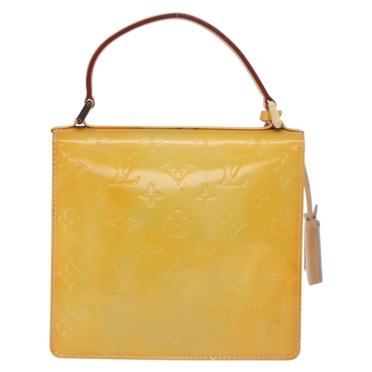 LOUIS VUITTON Monogram Vernis Spring Street Hand Bag Gris M91029 LV Auth 199465