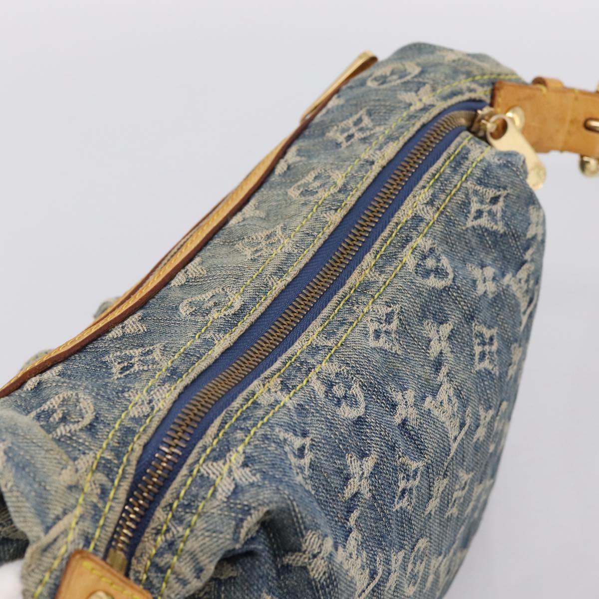 LOUIS VUITTON Monogram Denim Buggy PM Shoulder Bag Blue M95049 LV Auth 199468V