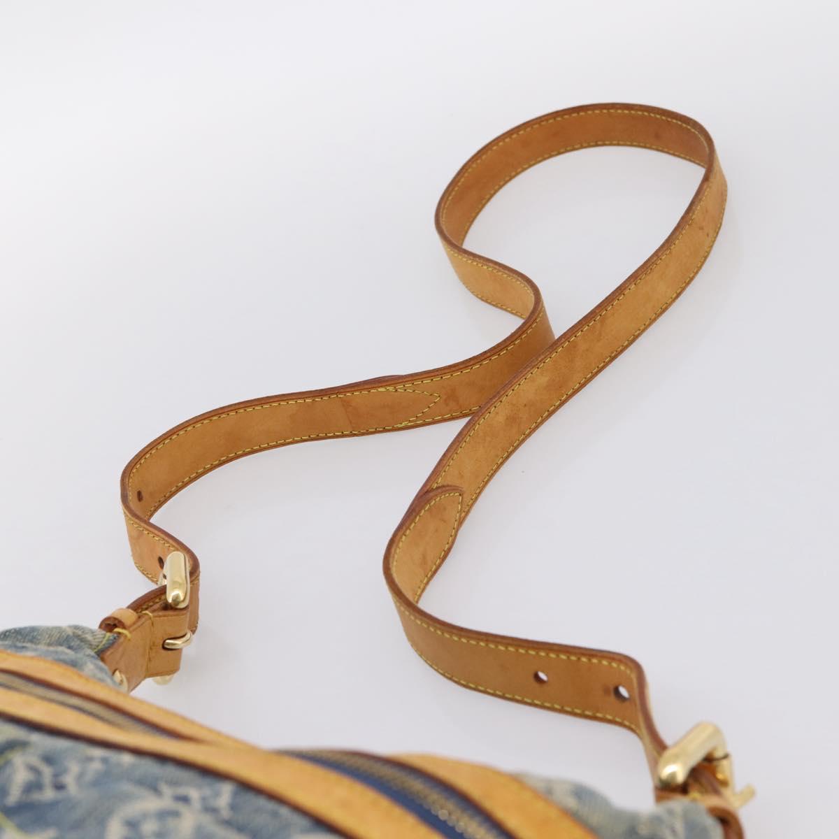 LOUIS VUITTON Monogram Denim Buggy PM Shoulder Bag Blue M95049 LV Auth 199468V