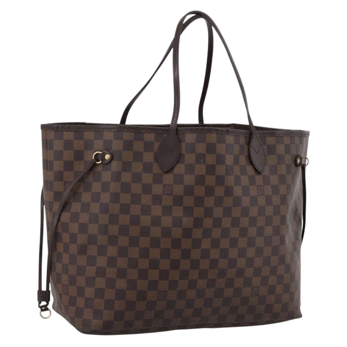 LOUIS VUITTON Damier Ebene Neverfull GM Tote Bag N51106 LV Auth 199470V