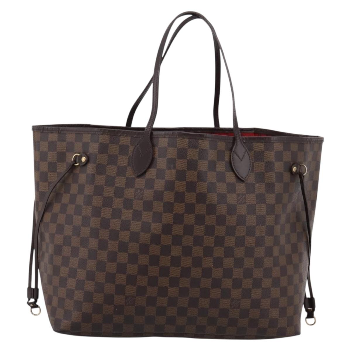 LOUIS VUITTON Damier Ebene Neverfull GM Tote Bag N51106 LV Auth 199470V
