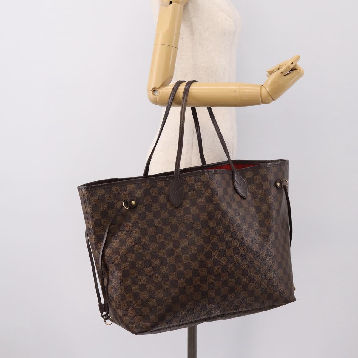 LOUIS VUITTON Damier Ebene Neverfull GM Tote Bag N51106 LV Auth 199470V