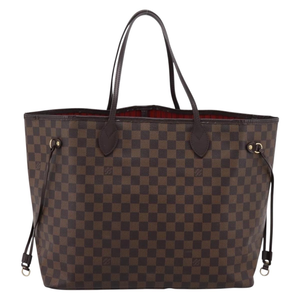 LOUIS VUITTON Damier Ebene Neverfull GM Tote Bag N51106 LV Auth 199470V