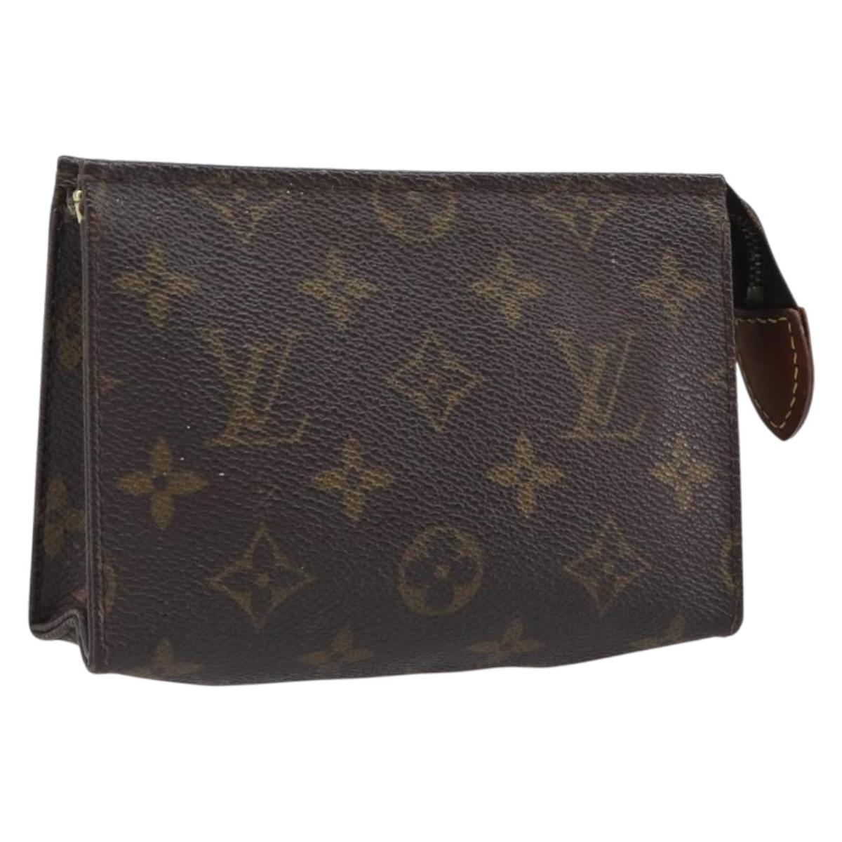 LOUIS VUITTON Monogram Poche Toilette 15 Pouch M47546 LV Auth 199473