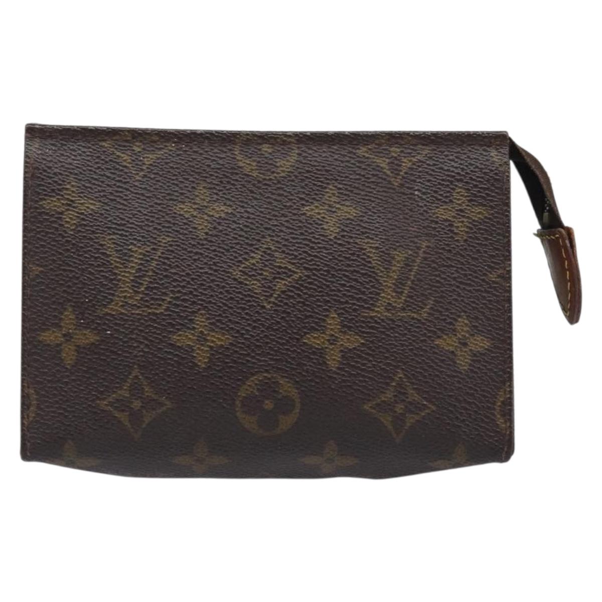 LOUIS VUITTON Monogram Poche Toilette 15 Pouch M47546 LV Auth 199473