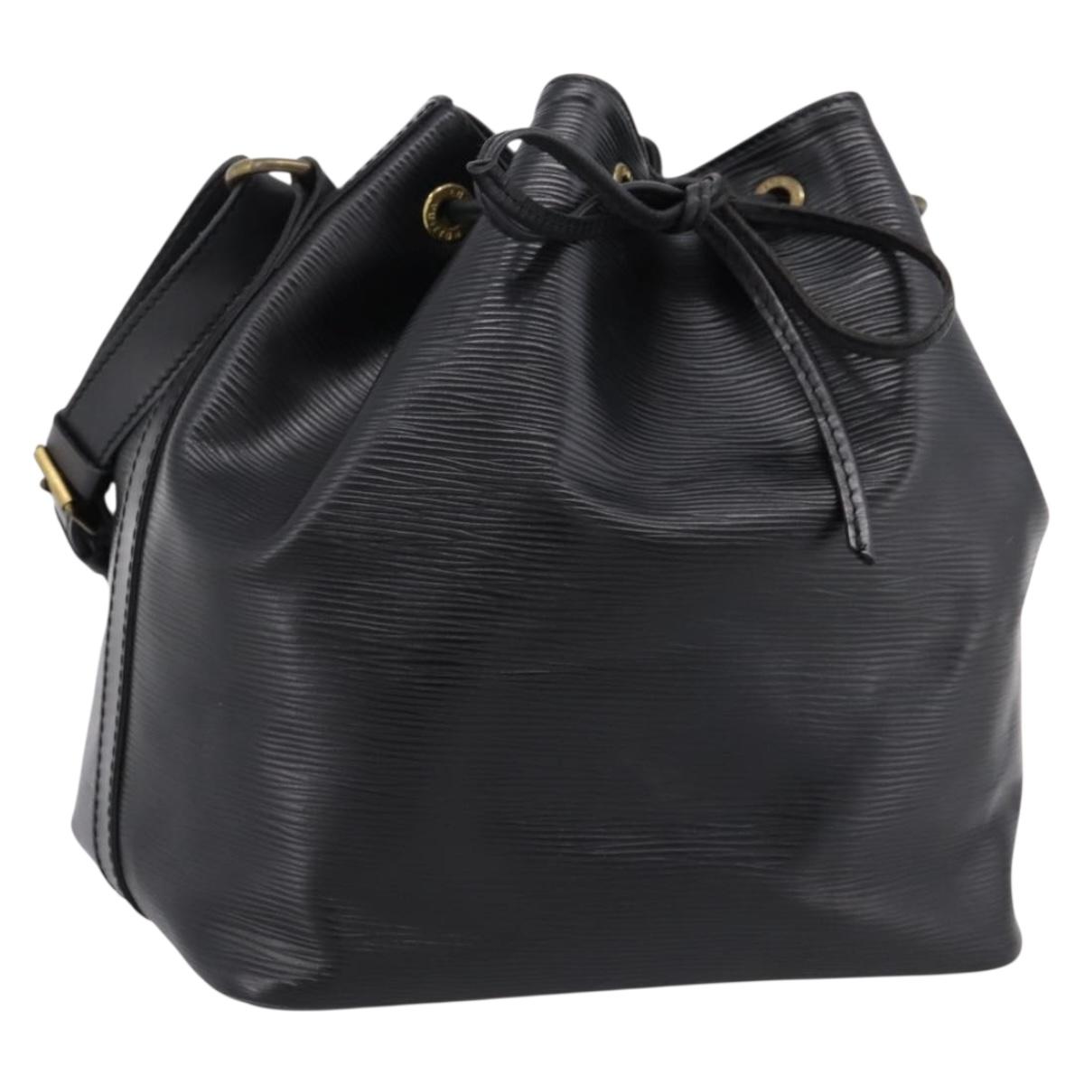LOUIS VUITTON Epi Petit Noe Shoulder Bag Black M44102 LV Auth 199478