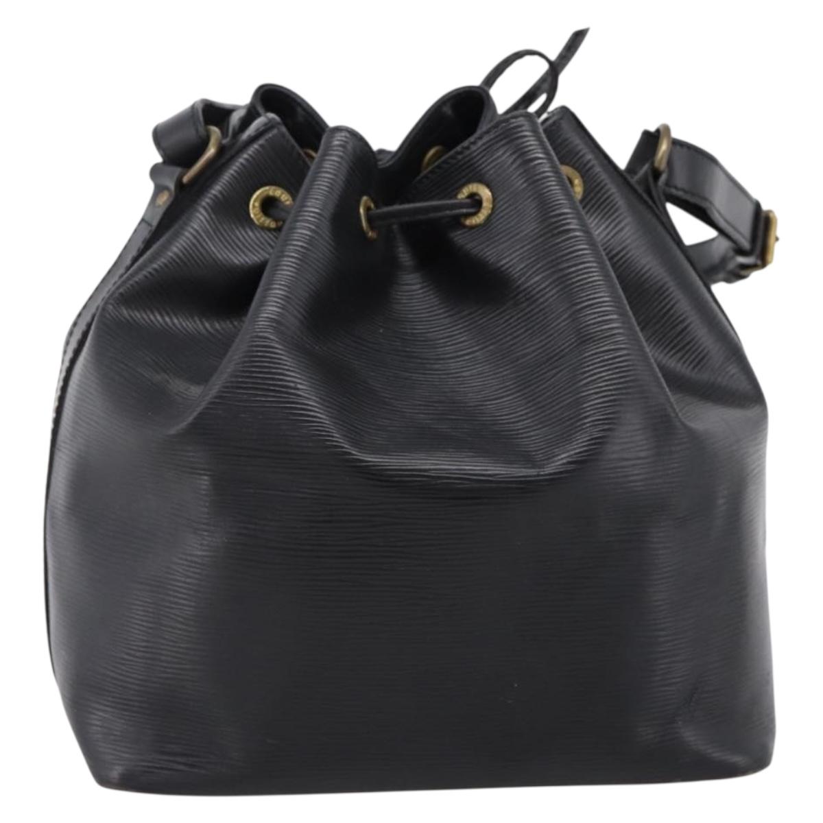 LOUIS VUITTON Epi Petit Noe Shoulder Bag Black M44102 LV Auth 199478