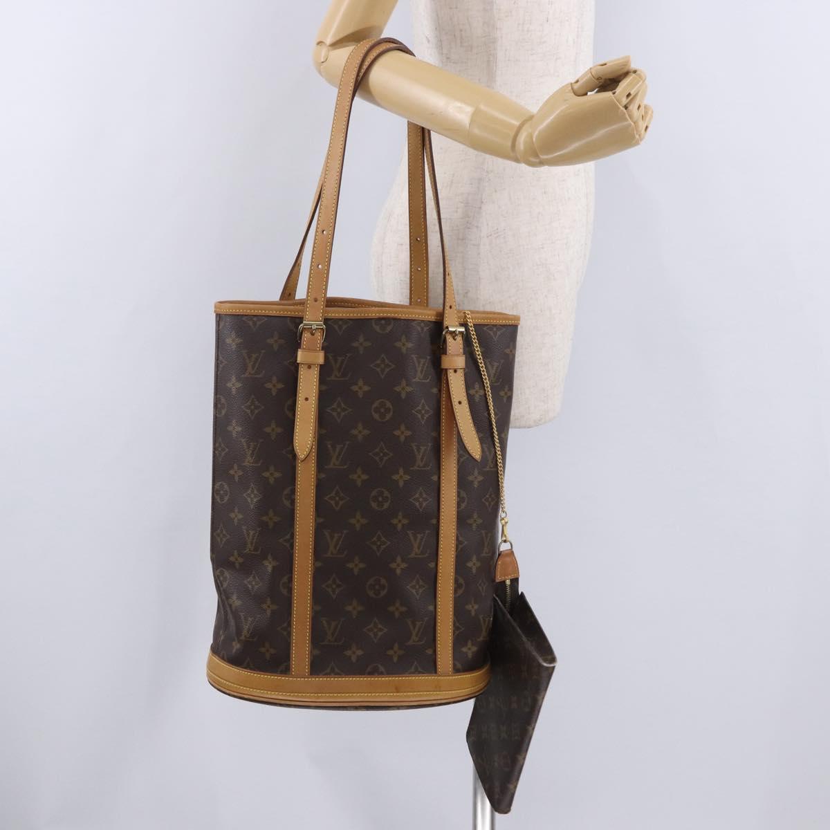 LOUIS VUITTON Monogram Bucket GM Shoulder Bag M42236 LV Auth 199483