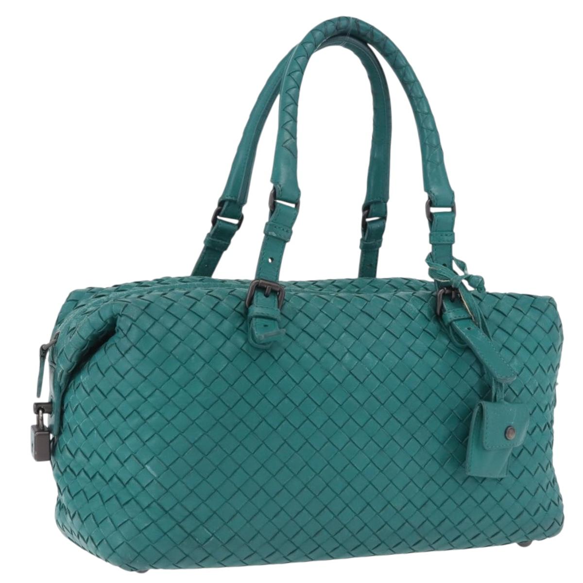 BOTTEGA VENETA INTRECCIATO Hand Bag Leather Green 173398 Auth 199486V
