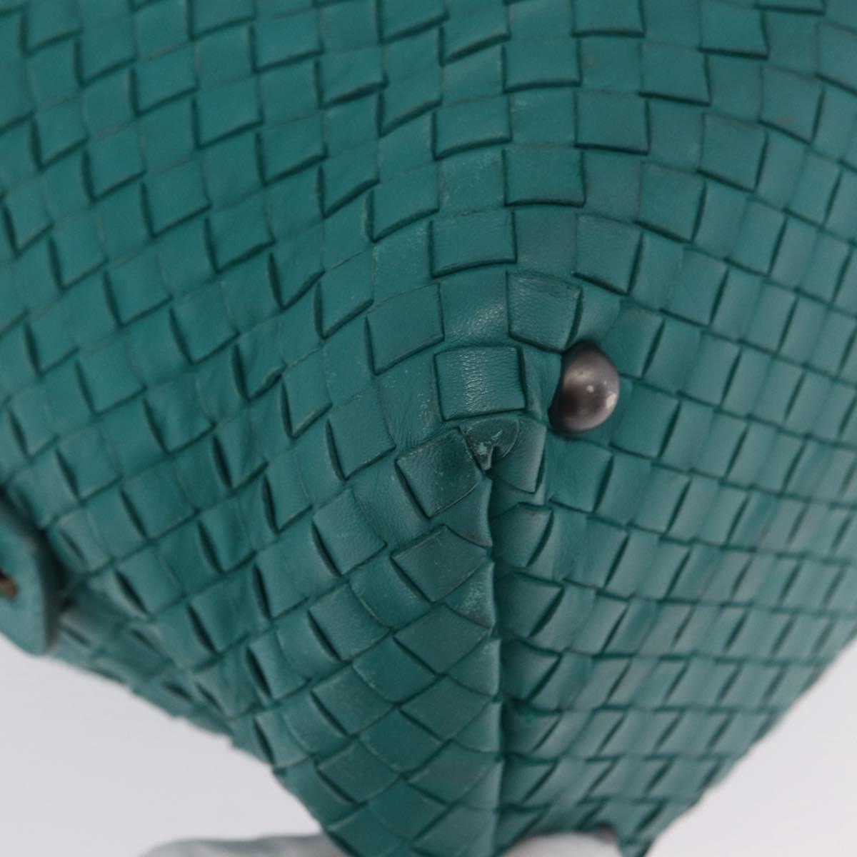 BOTTEGA VENETA INTRECCIATO Hand Bag Leather Green 173398 Auth 199486V