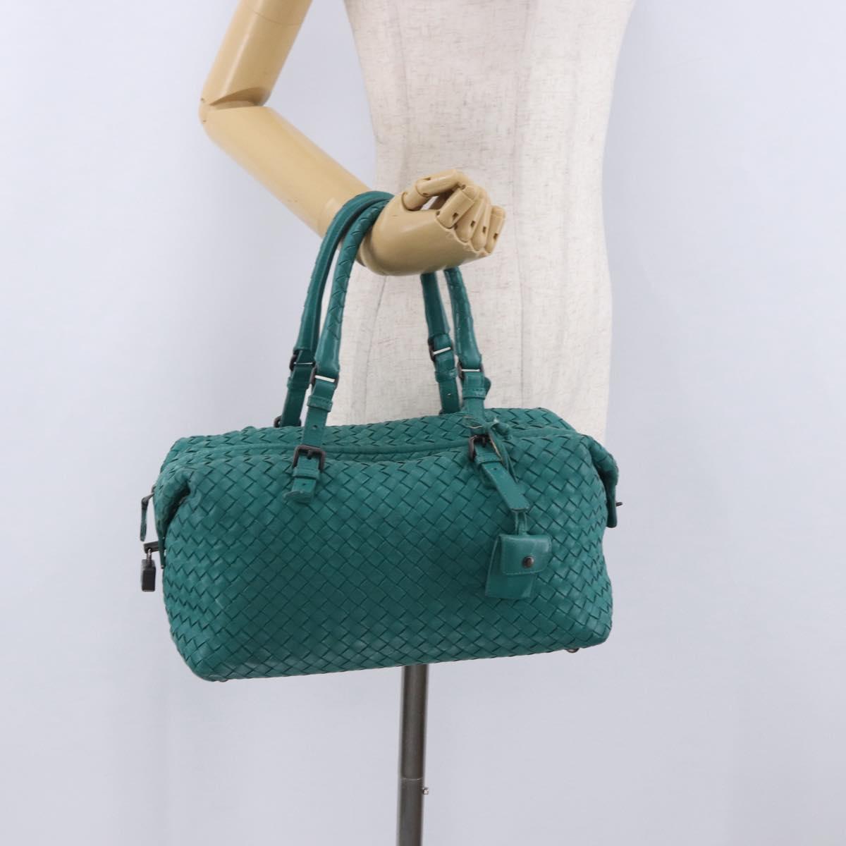 BOTTEGA VENETA INTRECCIATO Hand Bag Leather Green 173398 Auth 199486V