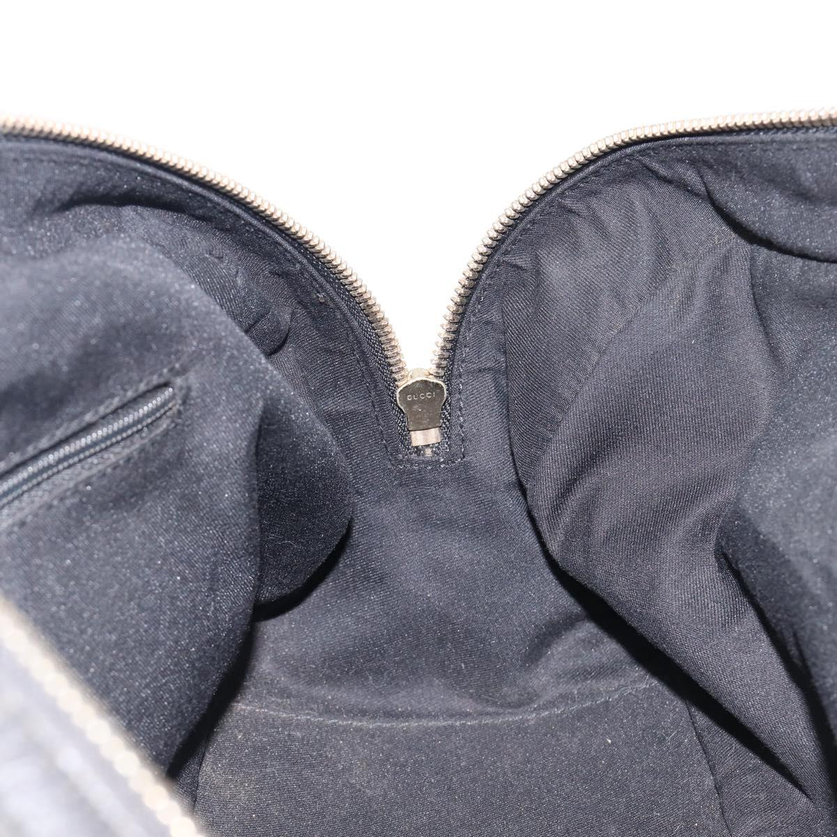 GUCCI GG Canvas Pretty Tote Bag Black Gold Tone Auth 199498