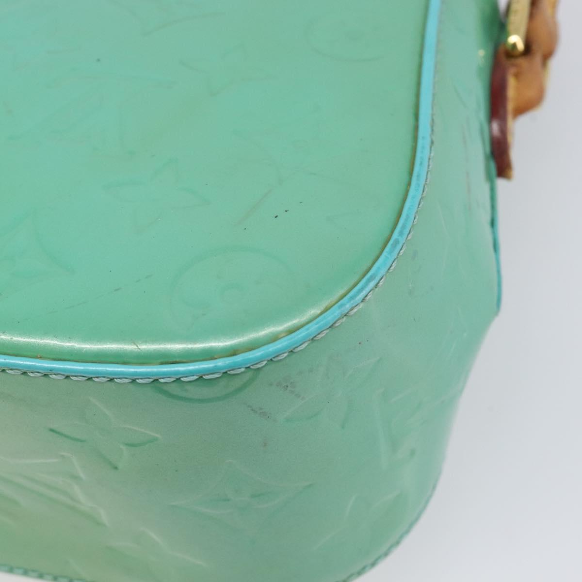 LOUIS VUITTON Monogram Vernis Bell Flower PM Blue Lagon M91730 LV Auth 199500