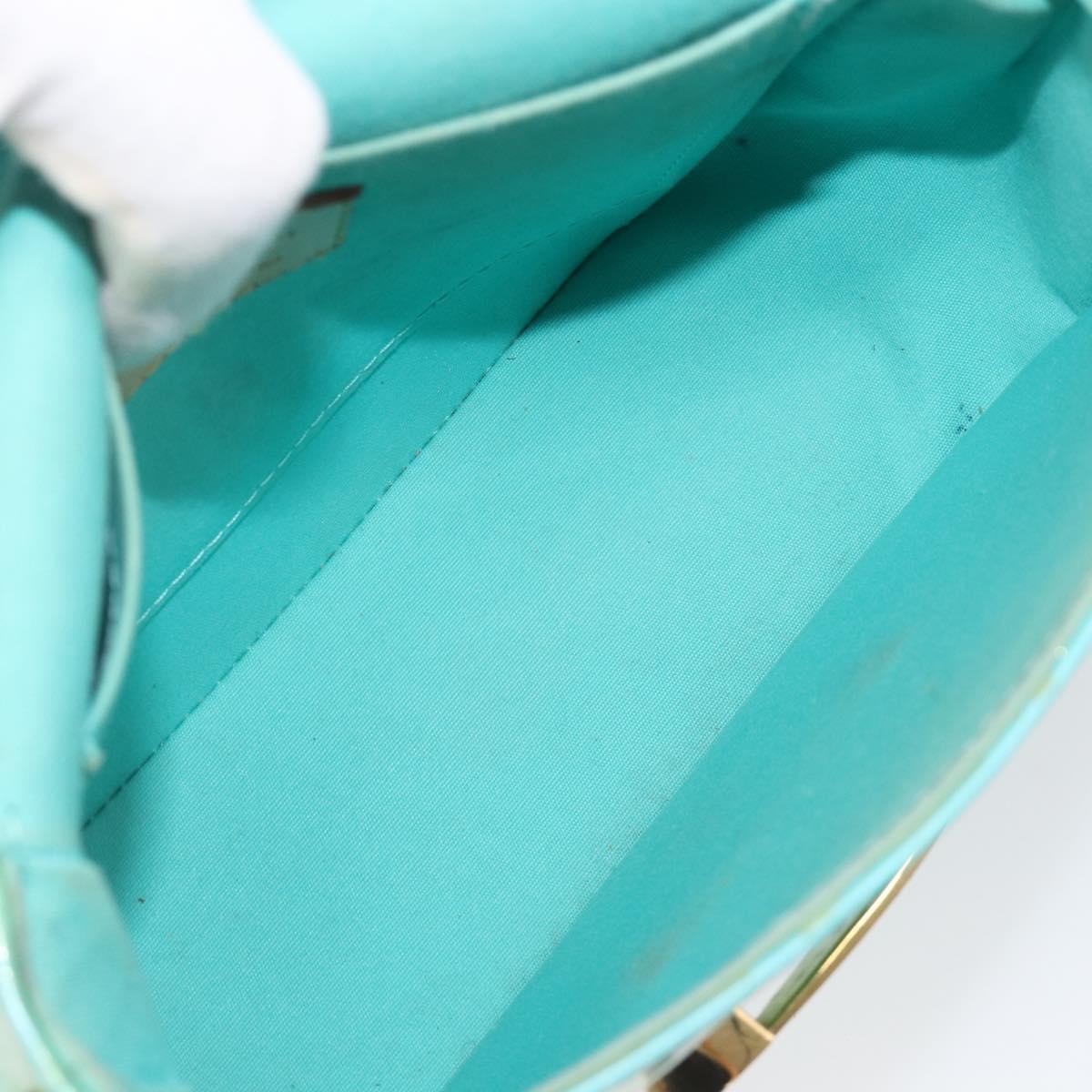 LOUIS VUITTON Monogram Vernis Bell Flower PM Blue Lagon M91730 LV Auth 199500