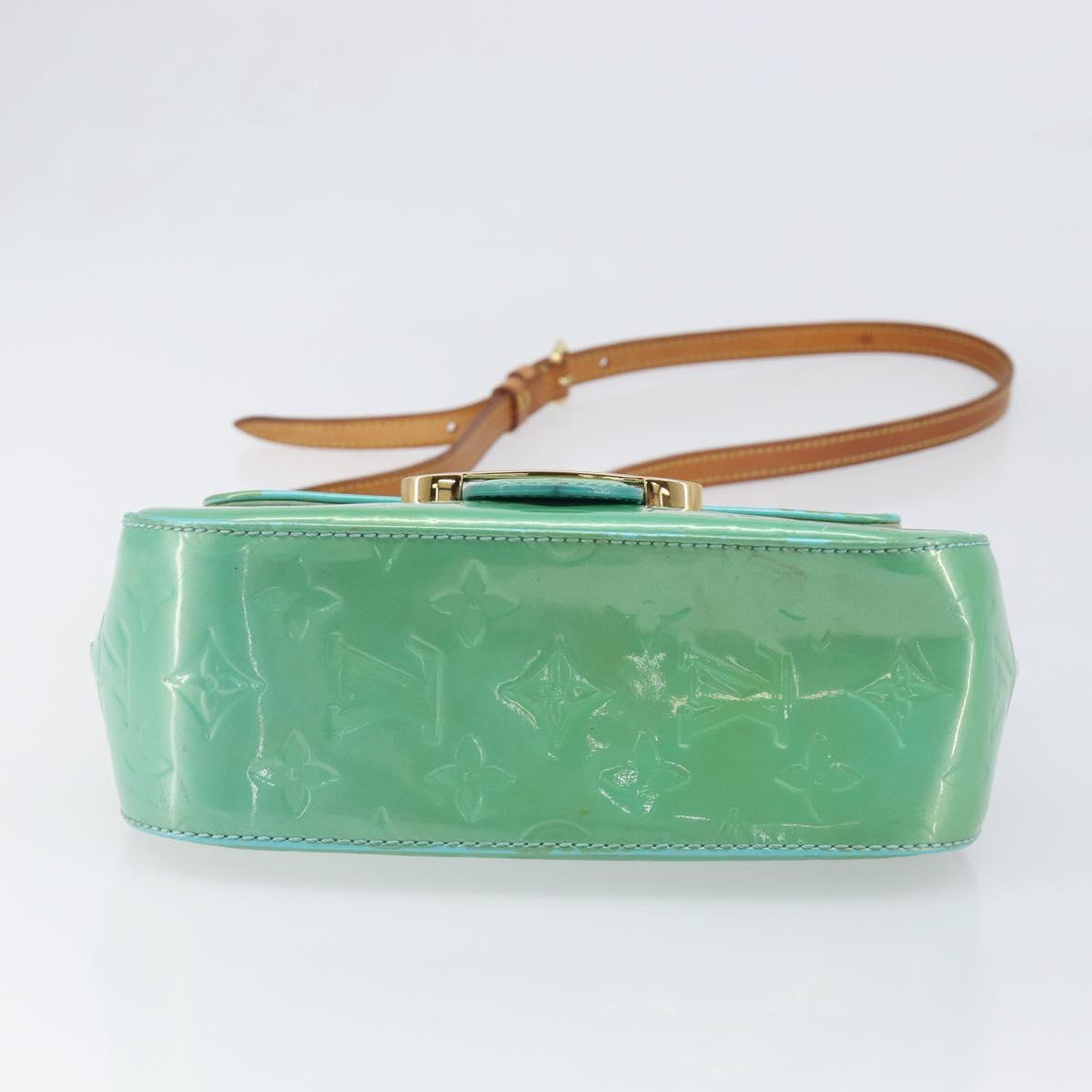 LOUIS VUITTON Monogram Vernis Bell Flower PM Blue Lagon M91730 LV Auth 199500