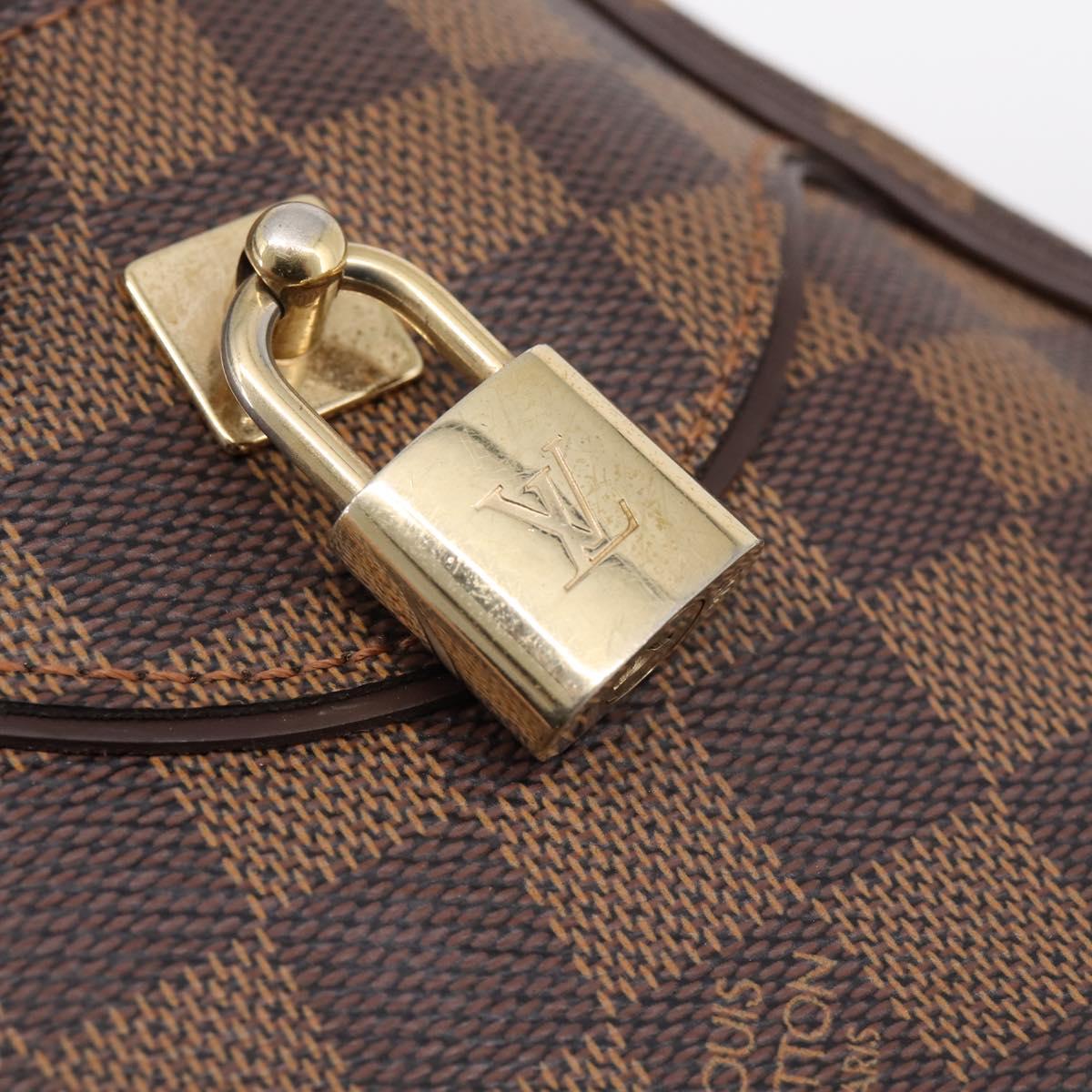 LOUIS VUITTON Damier Ebene Duomo Hand Bag N60008 LV Auth 199501A