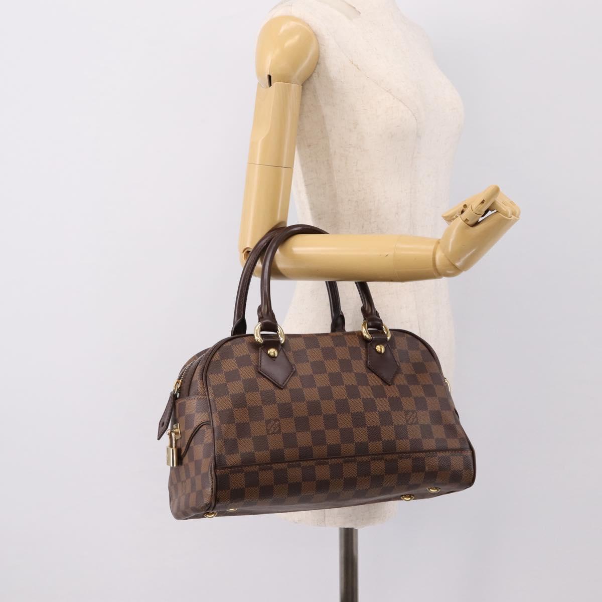 LOUIS VUITTON Damier Ebene Duomo Hand Bag N60008 LV Auth 199501A
