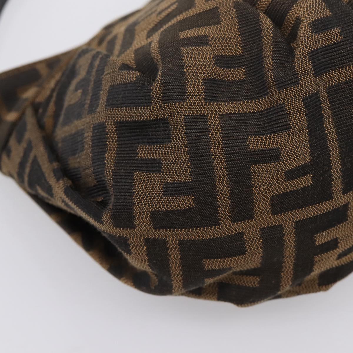 FENDI Zucca Canvas Hand Bag Brown Gold Tone 8BK044 Auth 199502V