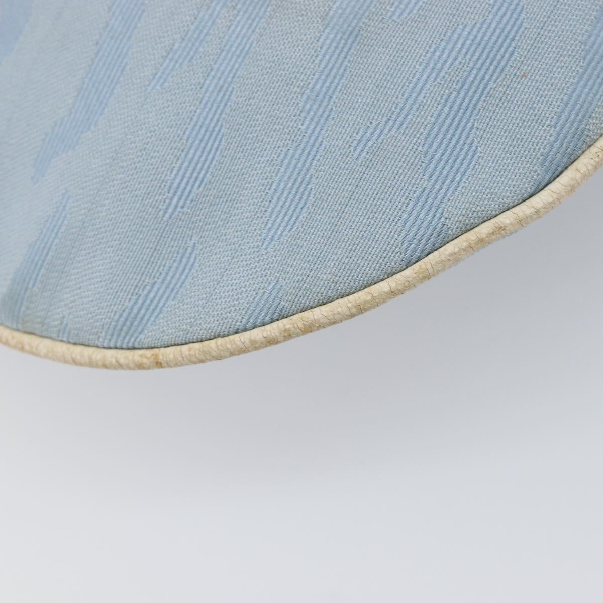 FENDI Shoulder Bag Canvas Light Blue Silver 8BR248 Auth 199506