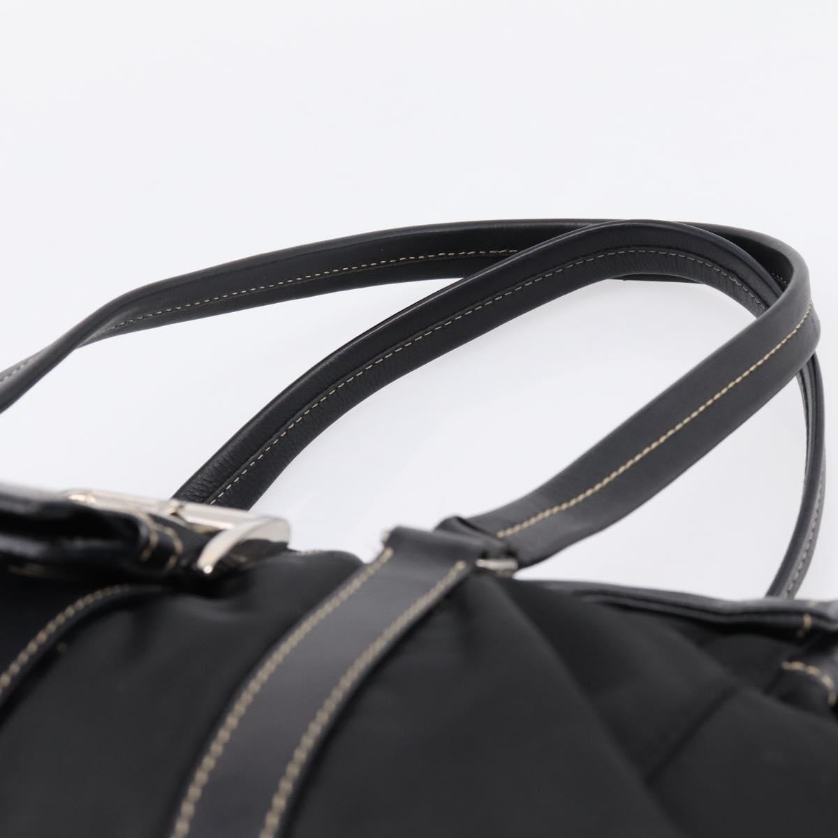 PRADA Shoulder Bag Nylon Black Silver Auth 199517V