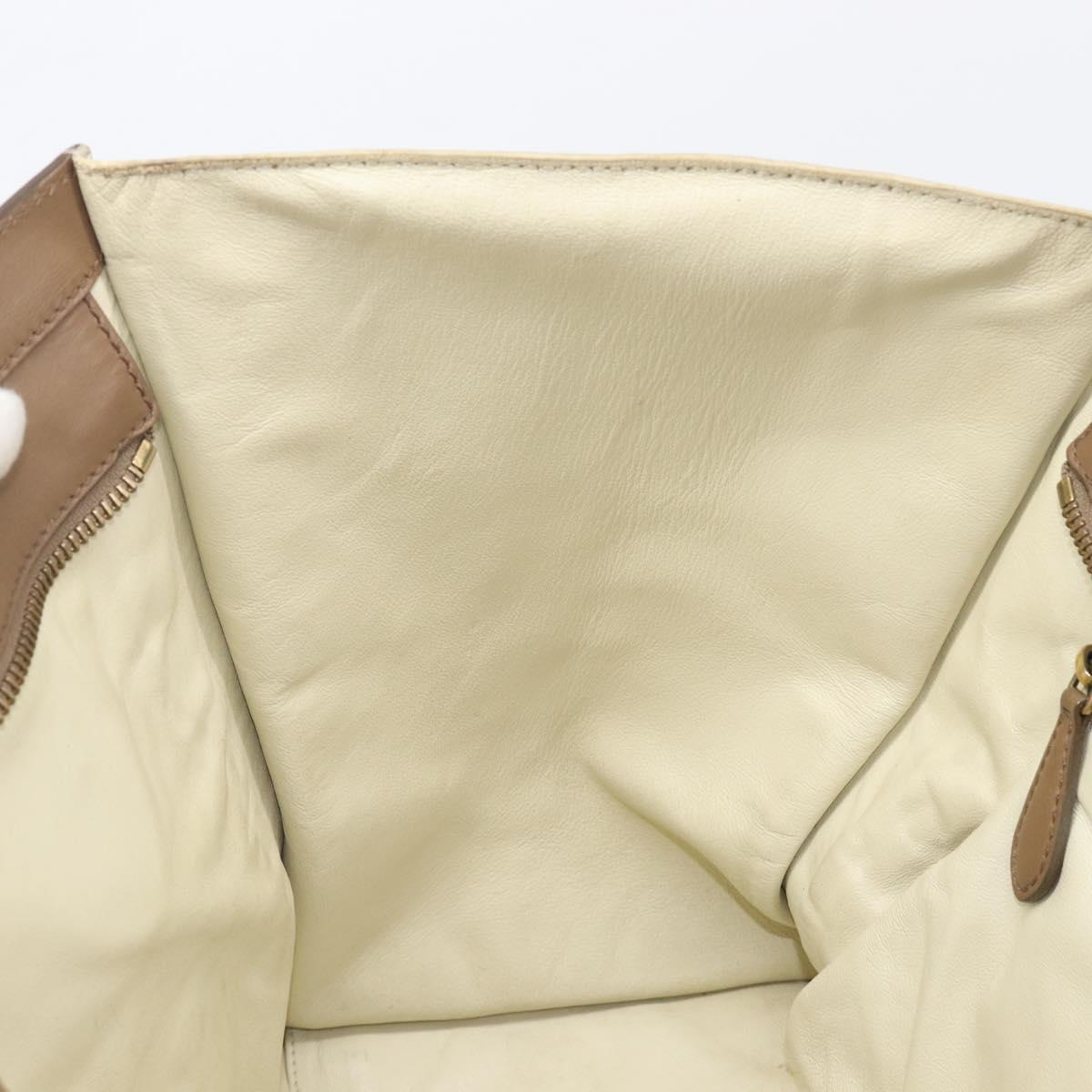 CELINE Luggage Mini Shopper Hand Bag Leather Brown Gold Tone Auth 199523A