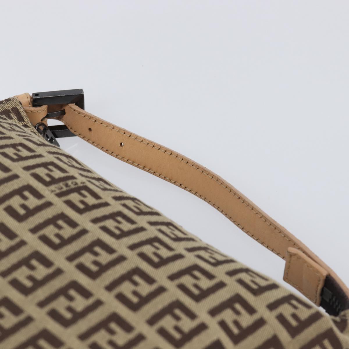 FENDI Zucchino Canvas Hand Bag Beige 8N000S Auth 199528A
