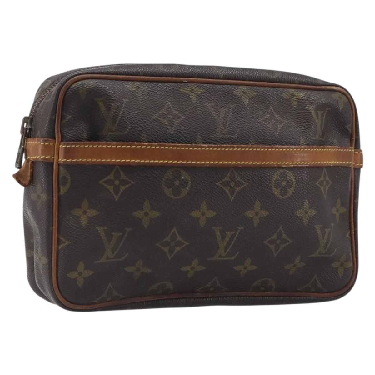 LOUIS VUITTON Monogram Compiegne 23 Clutch Bag M51847 LV Auth 199530
