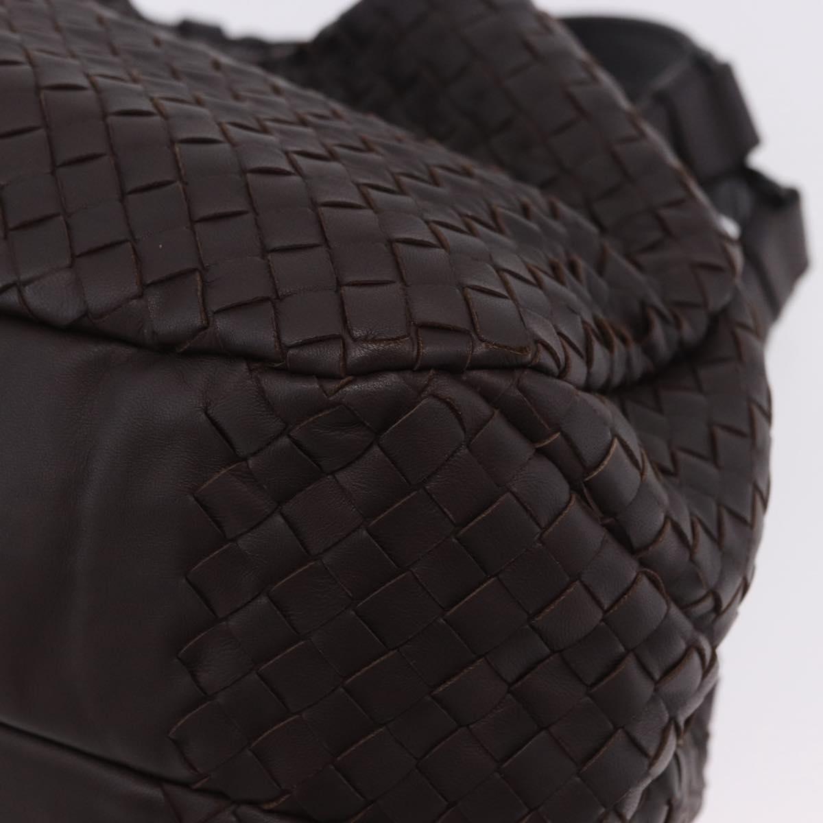 BOTTEGA VENETA INTRECCIATO Campana Hand Bag Leather Brown 125787 Auth 199537M