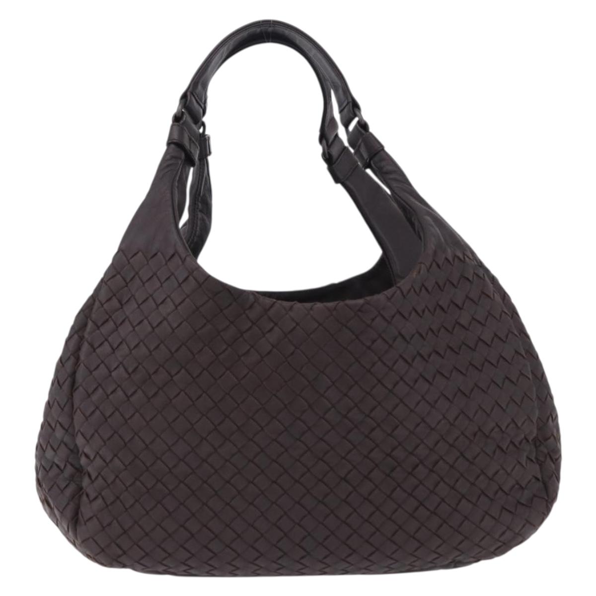 BOTTEGA VENETA INTRECCIATO Campana Hand Bag Leather Brown 125787 Auth 199537M