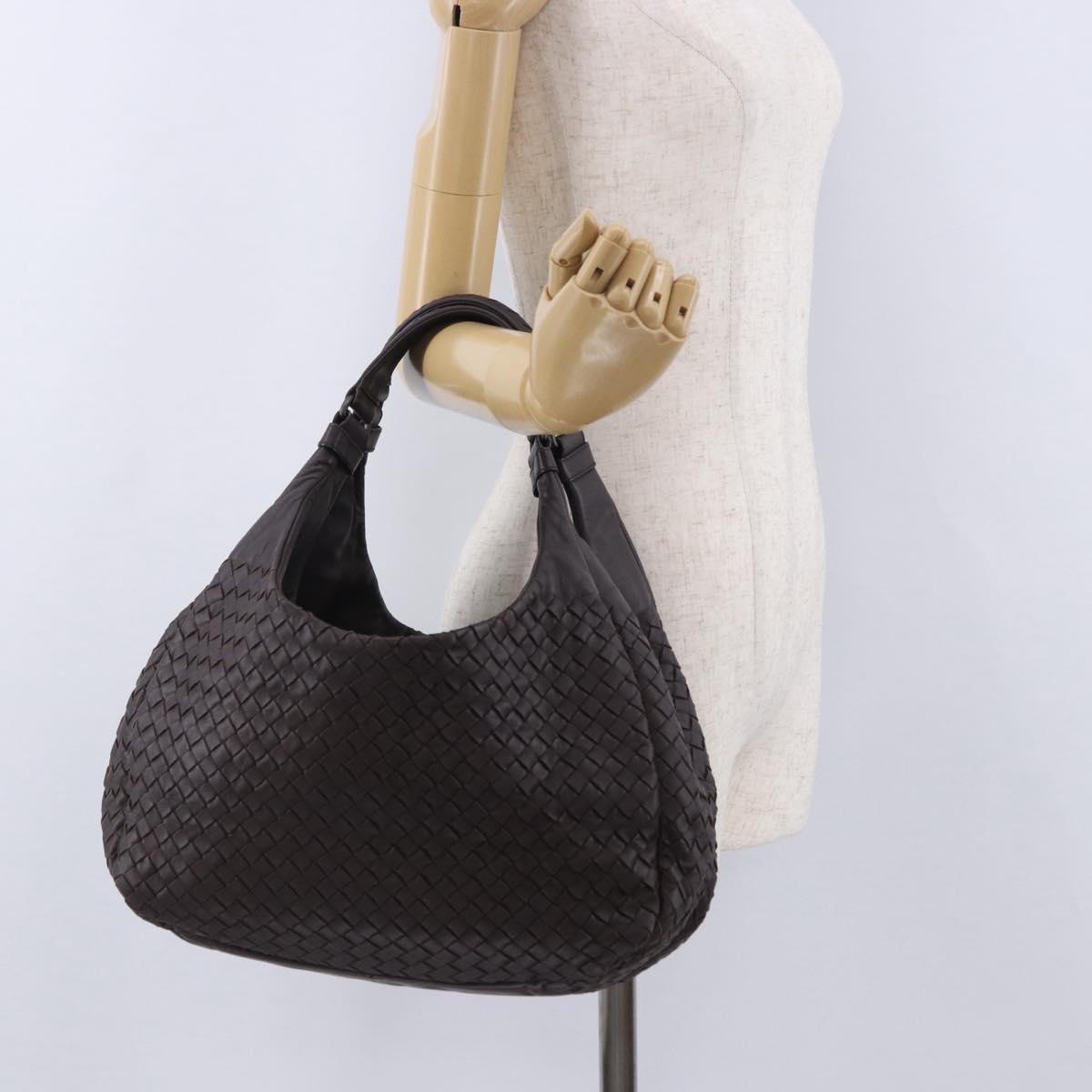 BOTTEGA VENETA INTRECCIATO Campana Hand Bag Leather Brown 125787 Auth 199537M