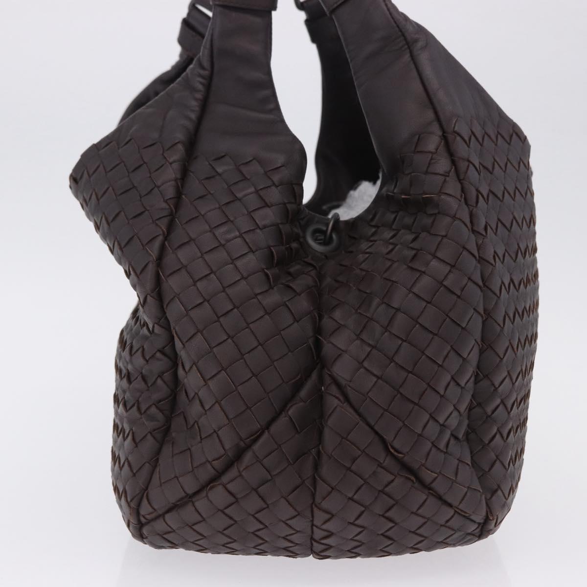 BOTTEGA VENETA INTRECCIATO Campana Hand Bag Leather Brown 125787 Auth 199537M