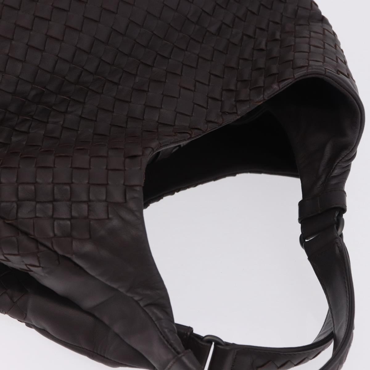 BOTTEGA VENETA INTRECCIATO Campana Hand Bag Leather Brown 125787 Auth 199537M