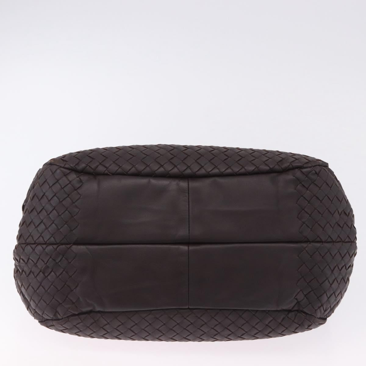 BOTTEGA VENETA INTRECCIATO Campana Hand Bag Leather Brown 125787 Auth 199537M