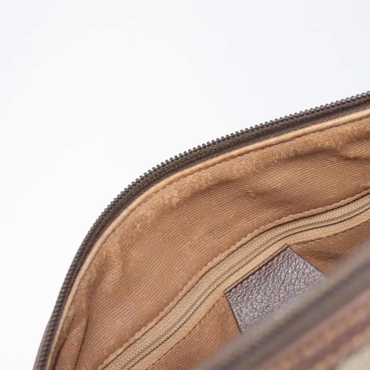 GUCCI GG Supreme Boston Bag PVC Beige Gold 002 123 6842 Auth 199609